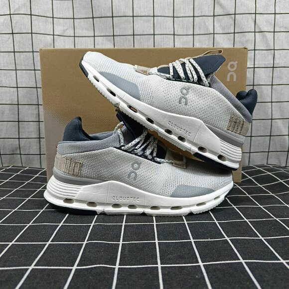 ON Running Cloud Cloudnova Women's White Sand Running Sneaker - Picture 4 of 5